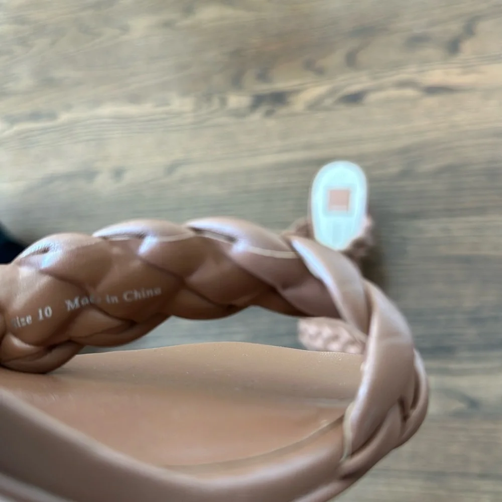 Dolce Vita Neutral Heeled Women’s Slide Dress Braided Rope Strap Sandals Size 10 - Picture 6 of 10